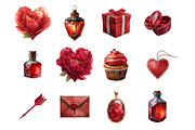 Red Valentines Clipart, an Illustration by Design Market (Thumbnail 2 of 3)