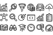 Business Data Analytics Icons Set, an Illustration by designvectx (Thumbnail 2 of 3)