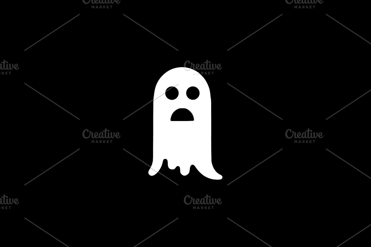 Scared Ghost Silhouette Vector, an Object Illustration by Vectorium Studio (Photo 2 of 4)