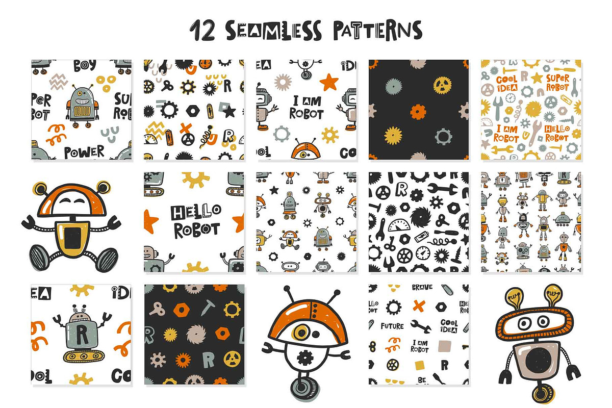BIG KIDS BUNDLE - Graphic & patterns, a Graphic by Murvin (Photo 18 of 19)