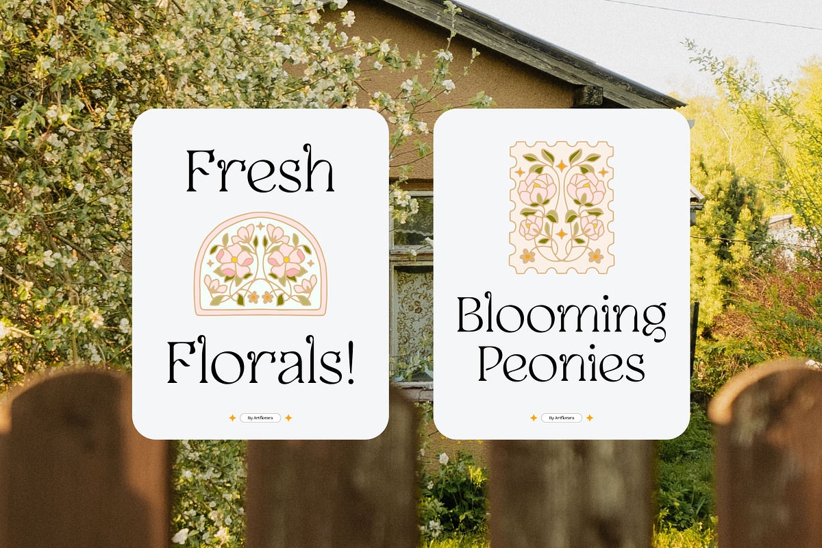 SENTIMENTAL Hand Drawn Whimsy Floral, an Object Graphic by Artflorara (Photo 3 of 13)