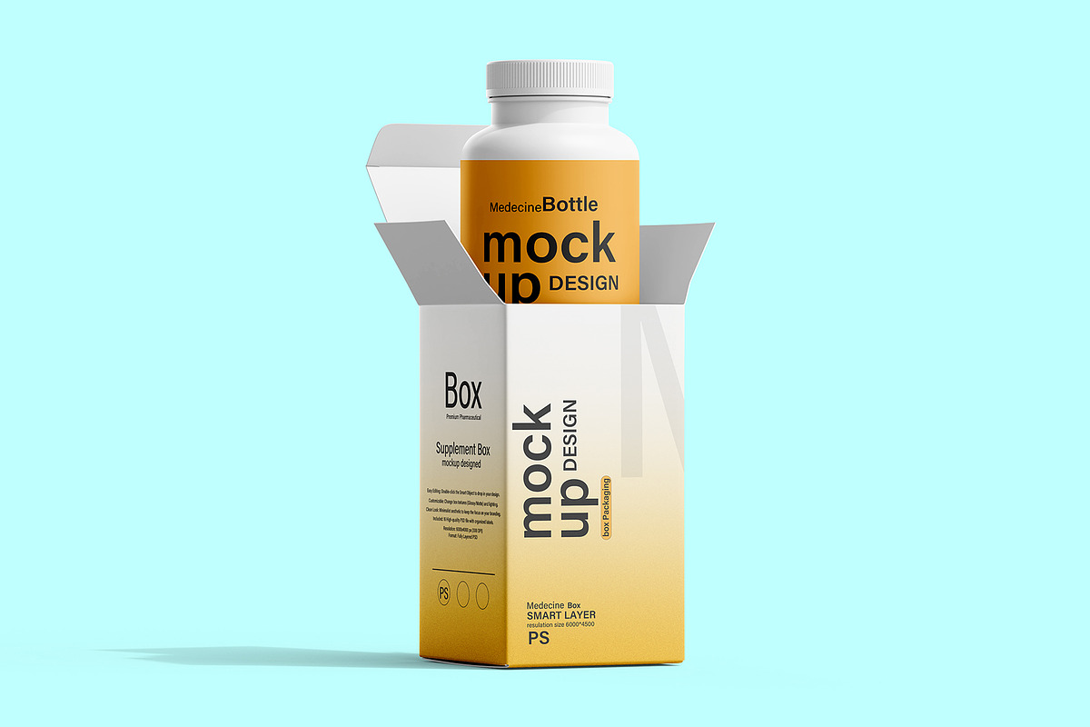 Supplement Bottle Mockup Bundle, a Packaging Mockup by pixelmock (Photo 23 of 35)