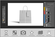 Takeaway Paper Bag Label Mockup PSD, a Packaging Mockup by Bruno's Shop (Thumbnail 3 of 4)