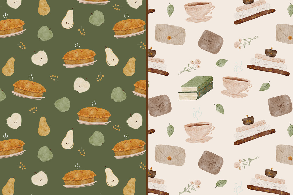 Cozy Autumn | Cliparts and Patterns, an Object Illustration by OkPen (Photo 16 of 18)