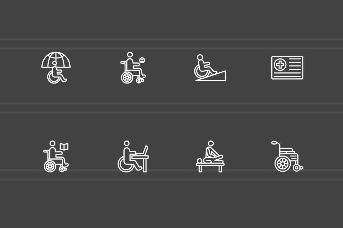 25 Disability Inclusion Icons, an Outline Icon by IconBunny (Photo 2 of 2)