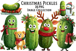 Christmas Pickles Clipart, an Illustration by Dream Creation