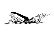 Swimming Sport Silhouette Vector Bun, an Illustration by jahid234 (Thumbnail 29 of 51)
