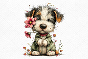 Whimsical Easter Dogs Clipart Png, an Illustration by Craft Nest (Thumbnail 10 of 11)