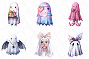Pink Pastel Goth Halloween Ghost Cli, an Illustration by DreamPrint404 (Thumbnail 4 of 5)