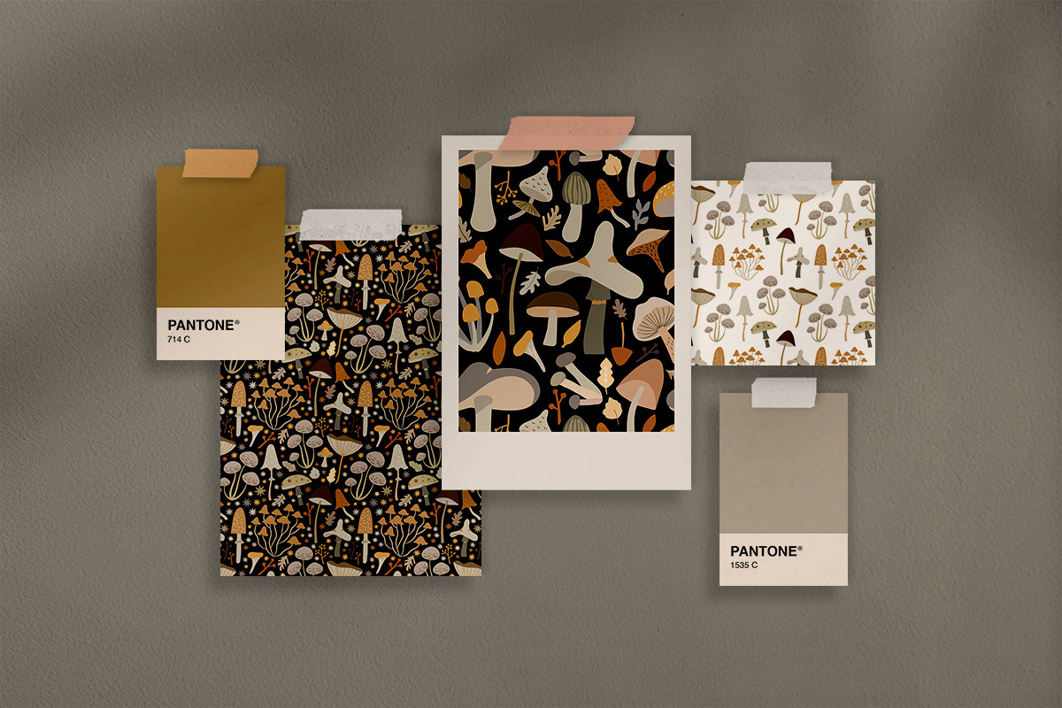 Mid Century Modern Mushrooms, an Object Illustration by Jennadesigns (Photo 5 of 16)