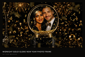 Gold Snow Globe Photo Effect