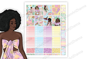 Pastel Summer Stickers 2x1,5