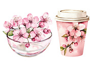 Spring Cherry Blossom Clipart, an Illustration by CitraGraphics (Thumbnail 5 of 5)