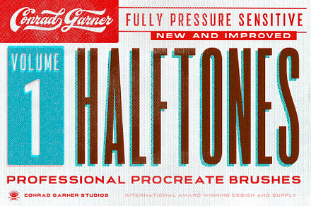 HALFTONE Brushes - Procreate, a Brush Add-On by Conrad Garner Studios
