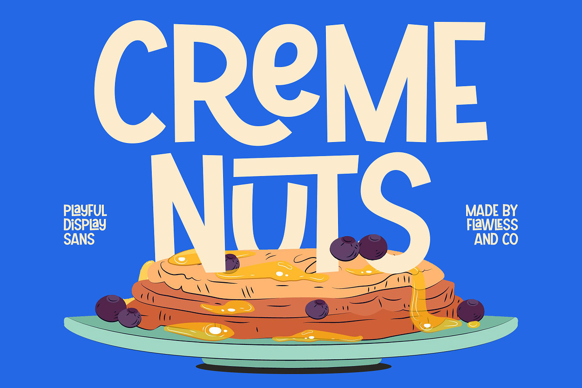 Creme Nuts - Display Sans Serif Font, a Sans Serif Font by Flawless And Co (Photo 1 of 10)