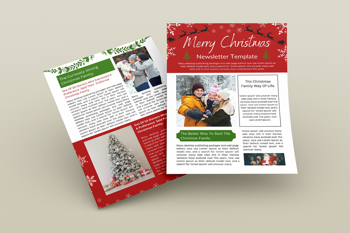 Christmas Newsletter Canva Template, a Stationery Template by ROJI CREATOR (Photo 2 of 4)