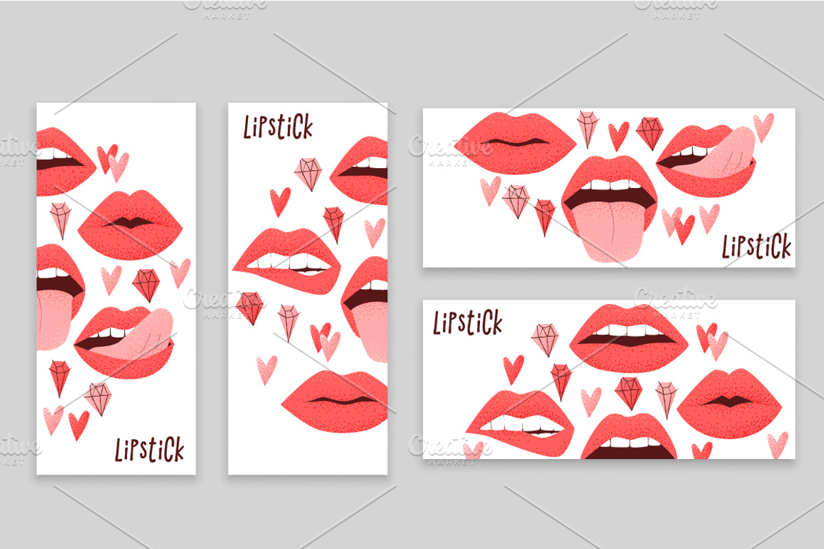 Lips vector set, a Graphic by Cute art (Photo 5 of 8)