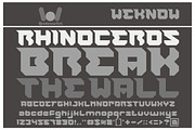 rhinoceros break the wall font, a Font by weknow (Thumbnail 1 of 5)