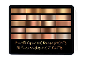 Procreate copper and bronze gradient