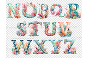 Coral Reef Alphabet Clipart | Ocean, a Seasonal Illustration by GlamArtZhanna (Thumbnail 5 of 5)