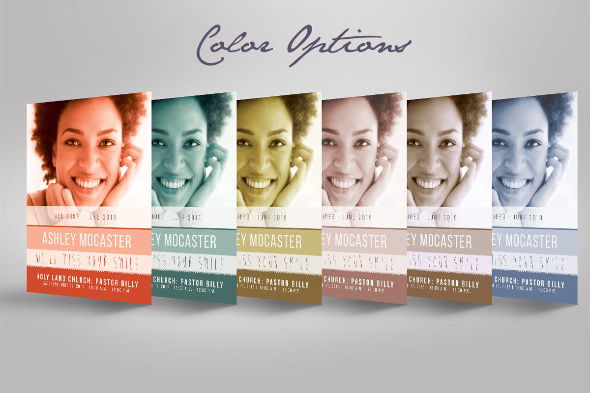 Funeral Program 04 Feminine Smile, a Brochure Template by SeraphimChris (Photo 8 of 8)