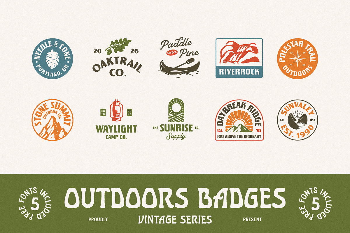 Animals & Outdoors Badges Vol. 1, a Branding & Logo Template by Skilline Supply Co. (Photo 3 of 10)