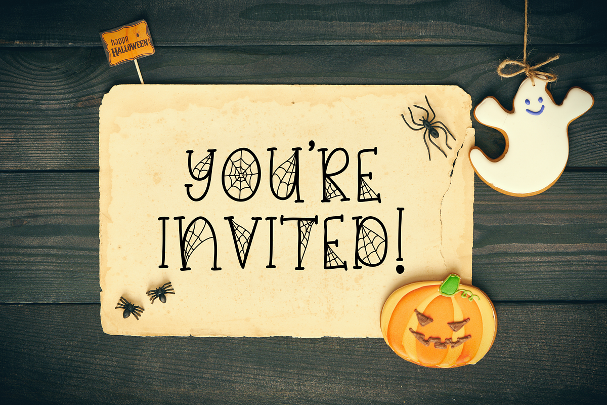 Cobweberly Halloween Spider Web Font, a Serif Font by Dancing with Ink (Photo 20 of 23)