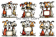 Christmas Whimsical Dogs Clipart, an Illustration by Craft Nest (Thumbnail 8 of 8)