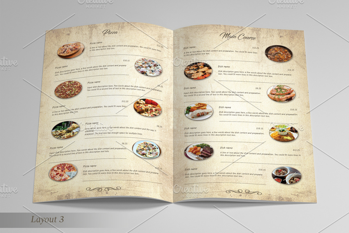 Vintage Food Menu & Business Card, a Brochure Template by BettyDesign (Photo 4 of 8)