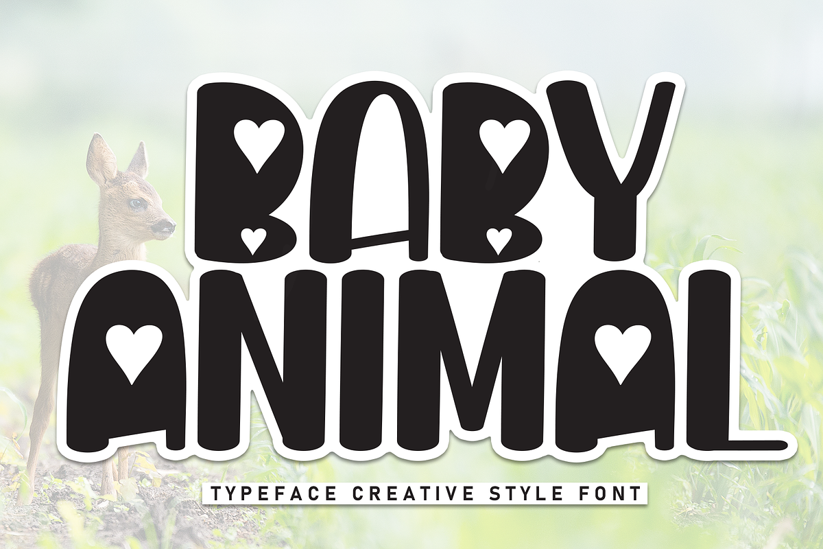 Baby Animal | Script Font, a Script Font by Scratchones (Photo 1 of 9)