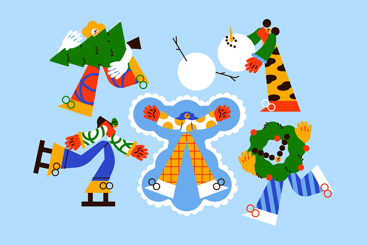 Winter Activity Asset Illustration, a Seasonal Illustration by graphicook
