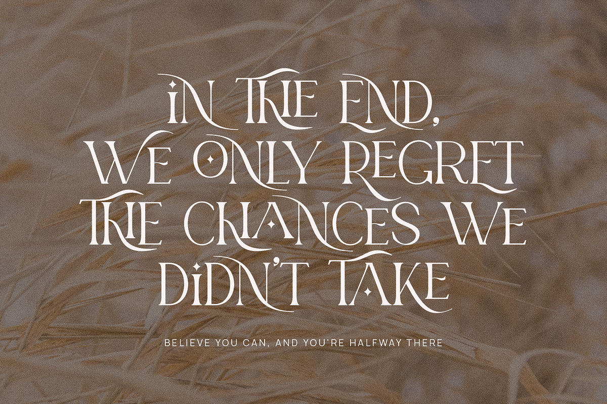 Micarlo Elegant Ligature Serif Font, a Serif Font by Perfectype (Photo 2 of 6)