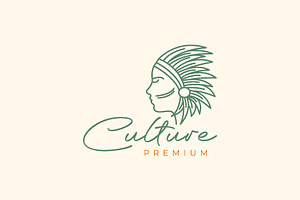 Man Culture Tribe Headgear Logo