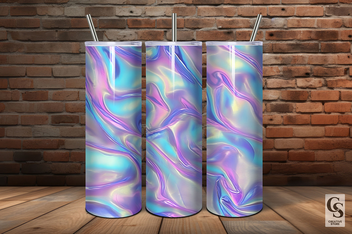 Holographic Silk Satin Digital Paper, a Pattern Graphic by Creative Store (Photo 5 of 5)