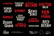 Kliwon Scary Font, a Serif Font by Fontcamp Type Foundry (Thumbnail 11 of 13)