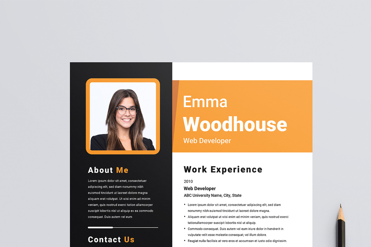 Resume Template, a Resume Template by MightyDesign (Photo 2 of 8)