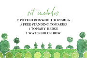 Watercolor Topiary Collection, an Illustration by thestripedchicken (Thumbnail 2 of 6)