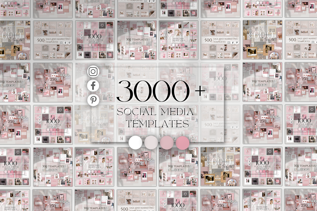 Pink Instagram Canva Mega Bundle, a Social Media Template by BRANDcontent (Photo 1 of 8)