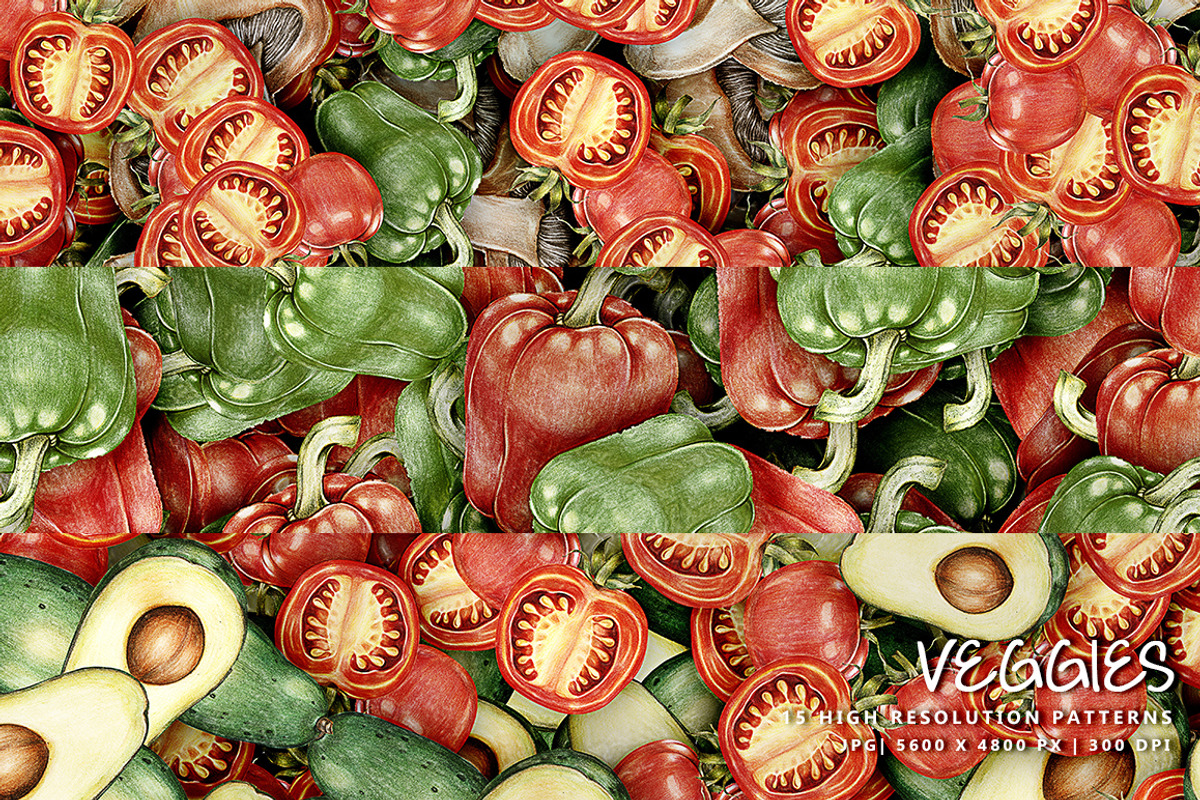 Veggies, a Pattern Graphic by Digital Art Creations (Photo 3 of 7)