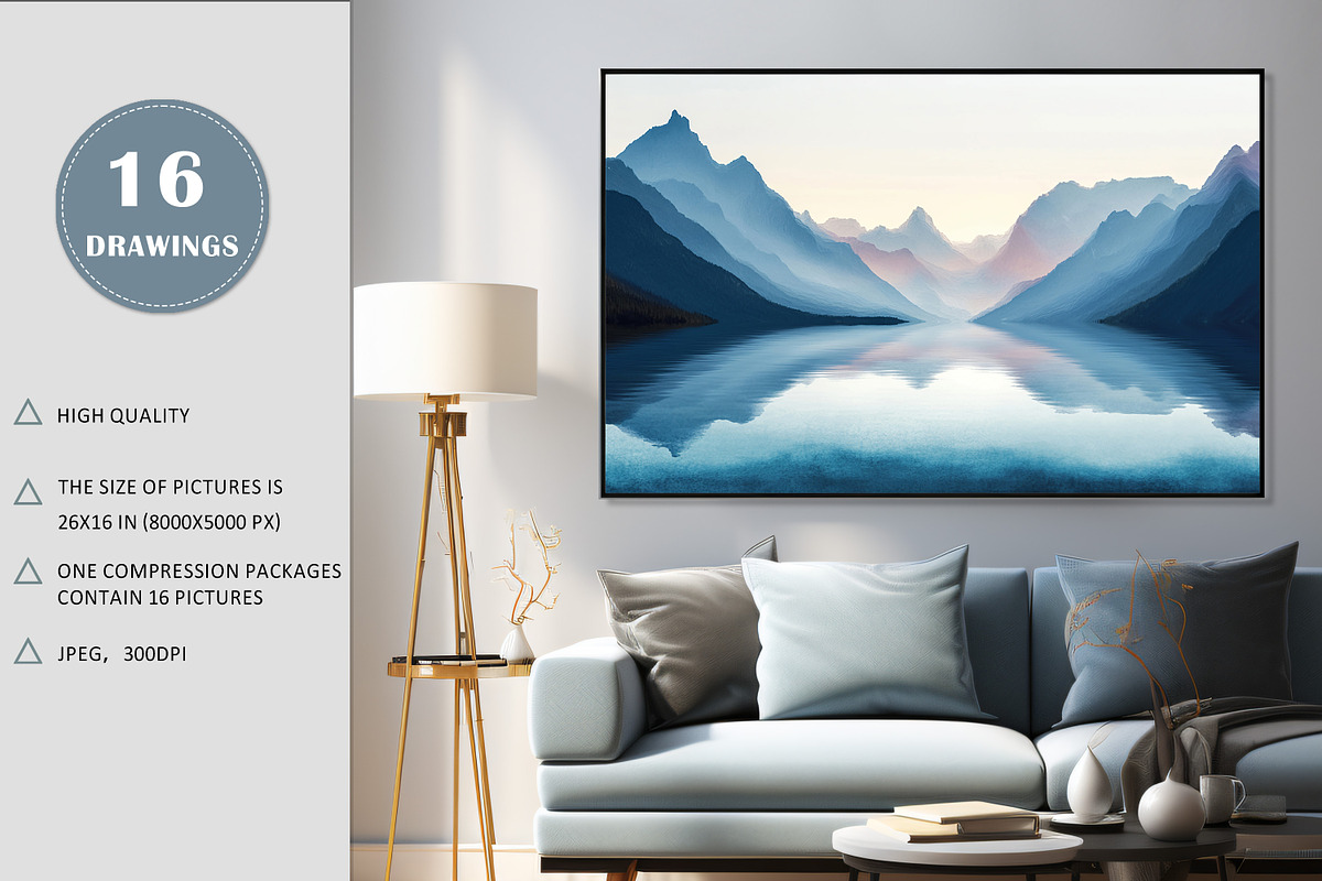 watercolor landscape painting, a Wallpaper Graphic by DamonYang's shop (Photo 2 of 8)