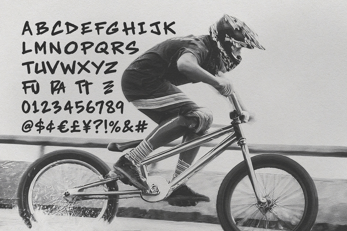 Crade Fuel Bold Brush Display Font, a Handwritten Font by Maulana Creative (Photo 7 of 7)