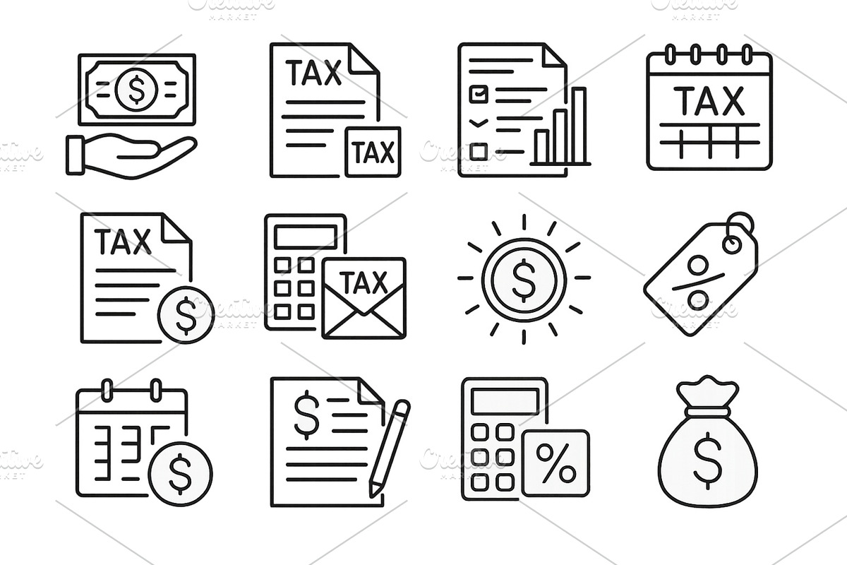 Vector illustration of tax icon, a Finance Illustration by ZinetroN