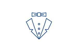 Male Style Line Icon Concept. Male