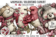 Whimsical Valentine Clipart, an Illustration by OK Design (Thumbnail 1 of 6)