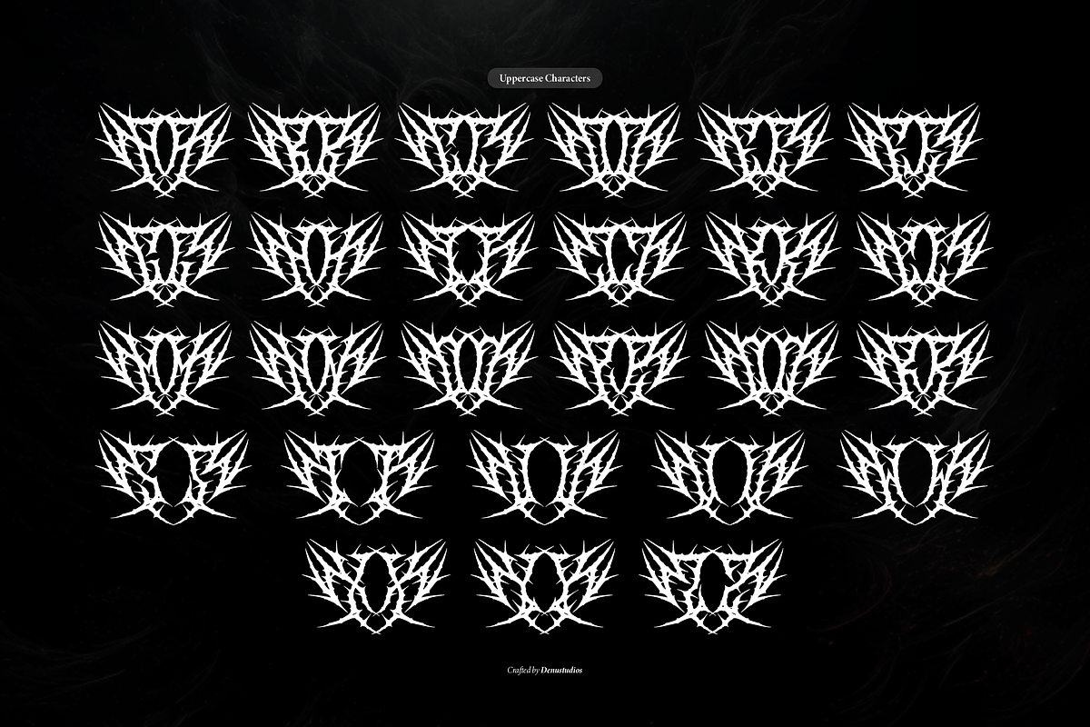 Vilegut | Death Metal Typeface, a Blackletter Font by Denustudios (Photo 11 of 12)