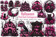 Pink Dark Halloween Cottagecore PNG, a Seasonal Illustration by Designworld (Thumbnail 1 of 6)