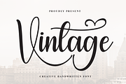 Vintage | Script Font, a Handwritten Font by Scratchones (Thumbnail 1 of 9)