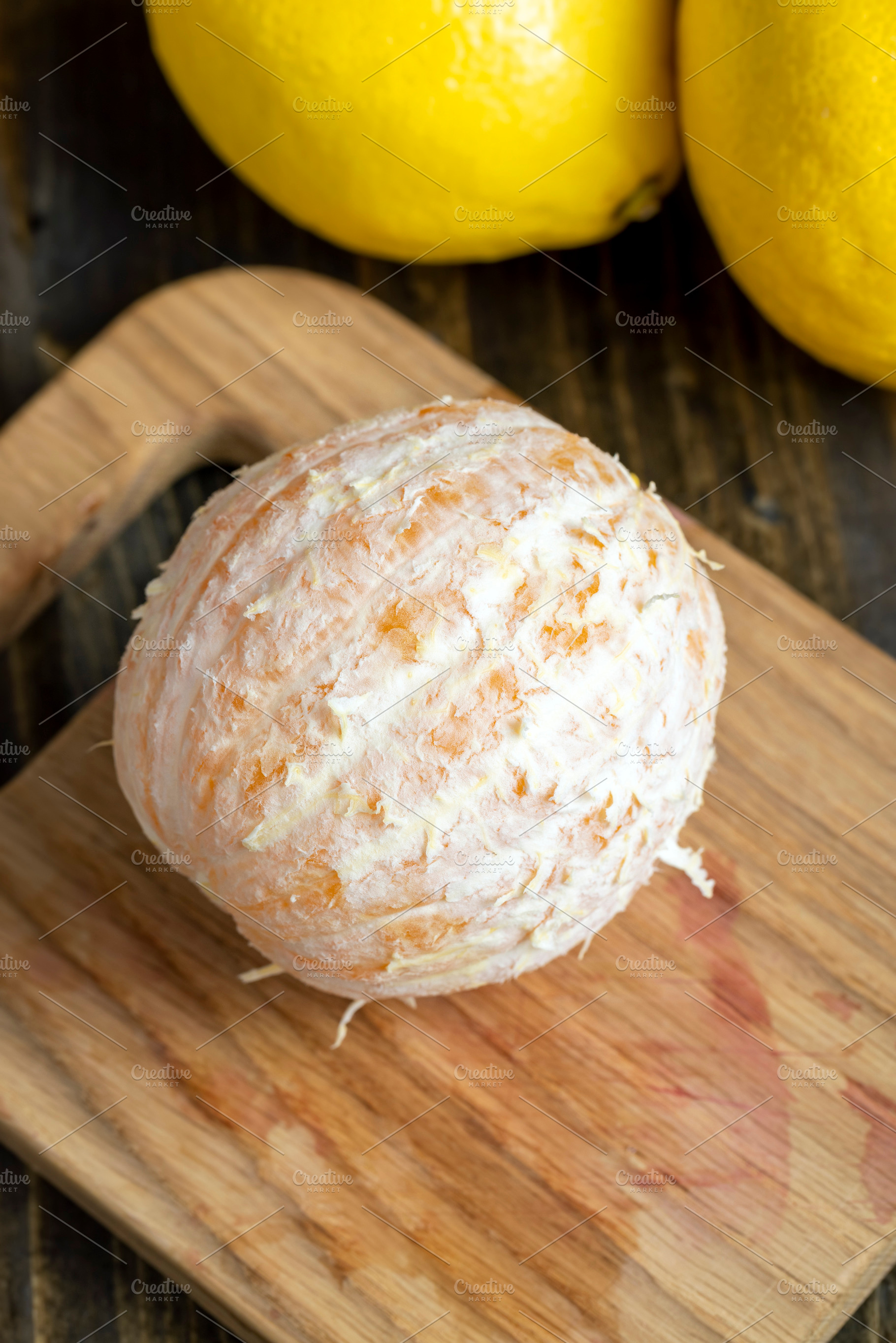 Juicy orange while cooking on the table, a Photo by MyPhotos
