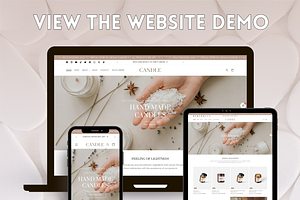 Brown Beige Candle Shopify Theme