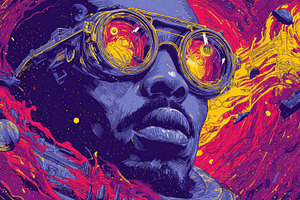 Colorful glasses astronaut, a Photo by Beautiful things